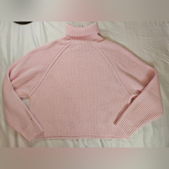 NWT Victorias Secret Pink Womens Pink Long Sleeve Turtleneck Sweater Size Large - Picture 8 of 8